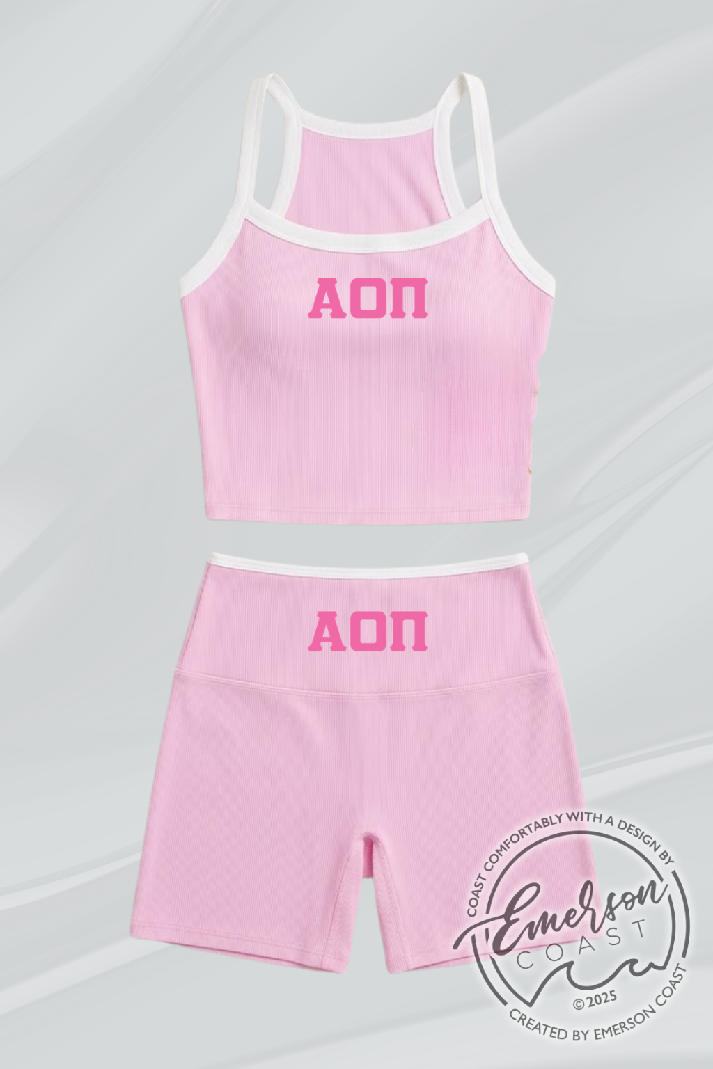 Alpha Omicron Pi Two Tone Set