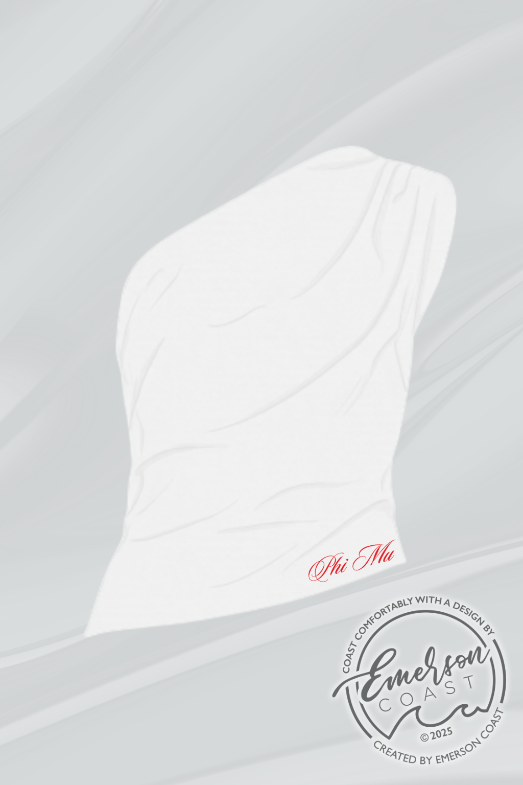 Phi Mu Slouchy One Shoulder Top