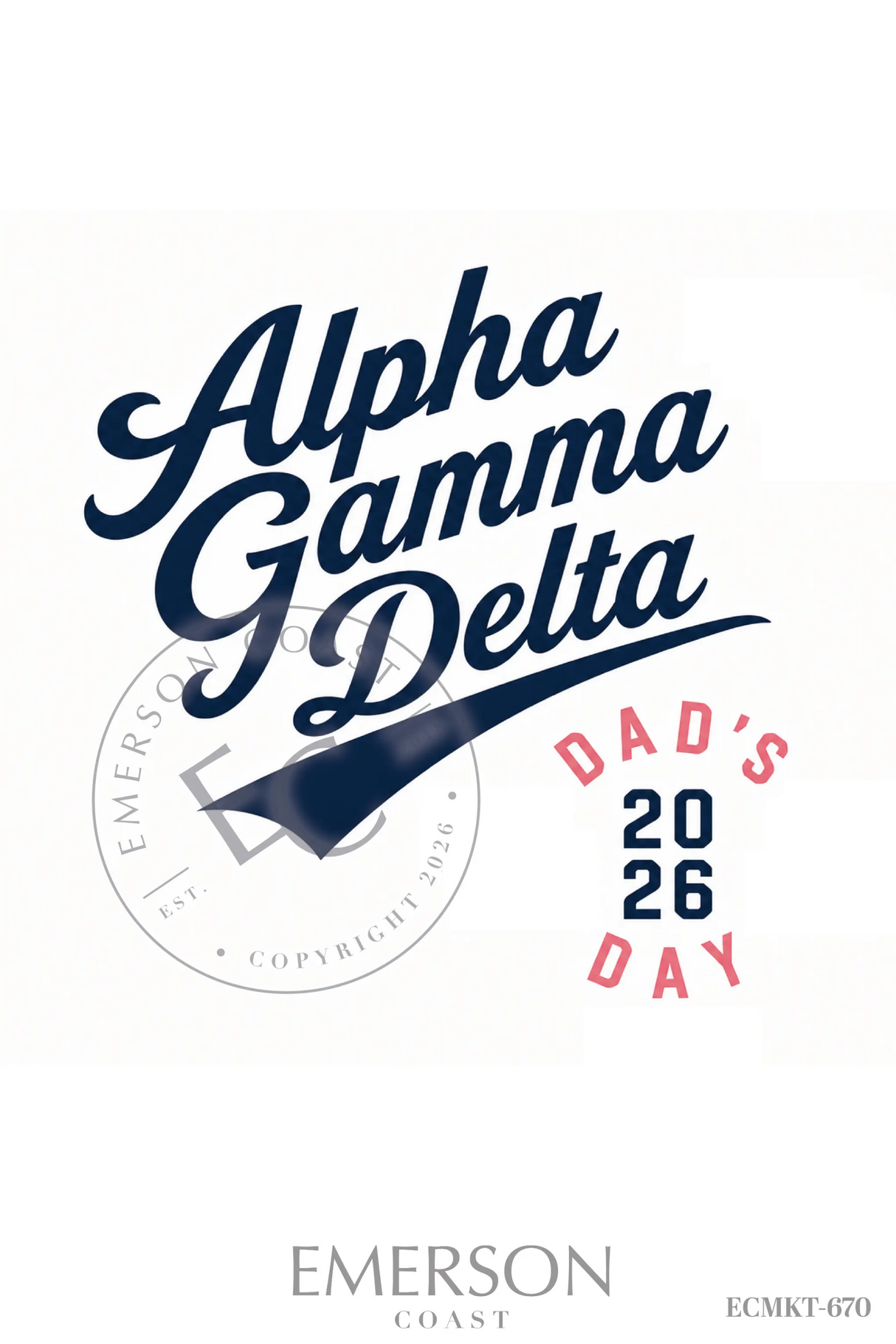 Alpha Gamma Delta Dads Day T-Shirt