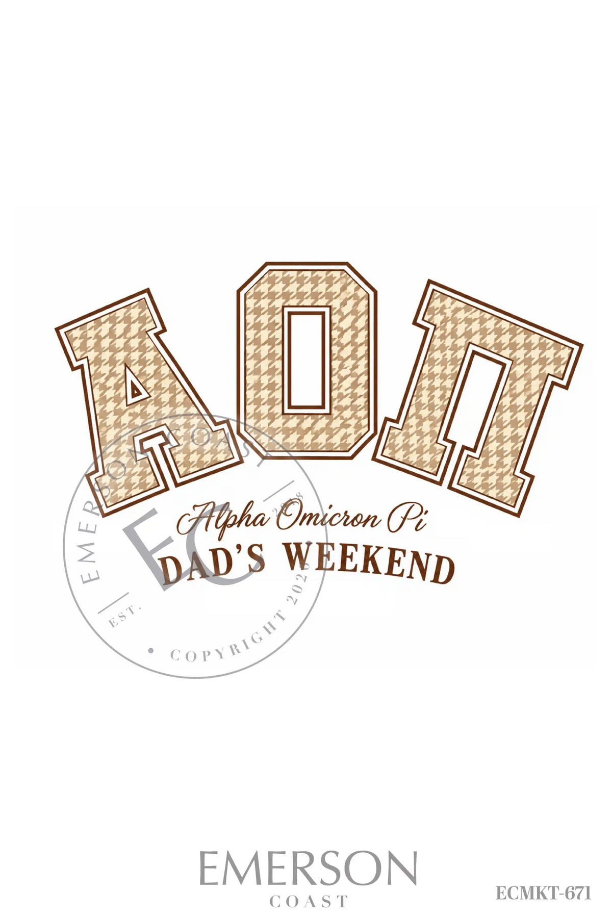 Alpha Omicron Pi Dads Weekend T-Shirt