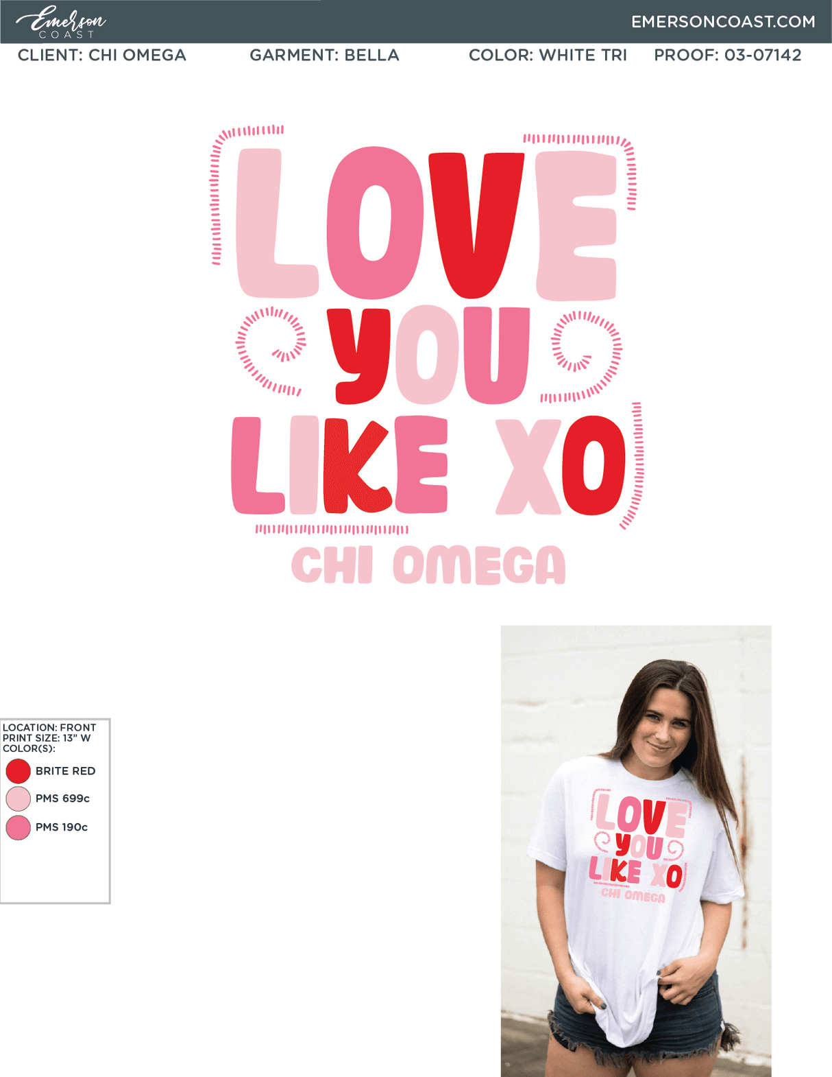 03-07142 Chi Omega University of Florida Love You Like XO 2021-02