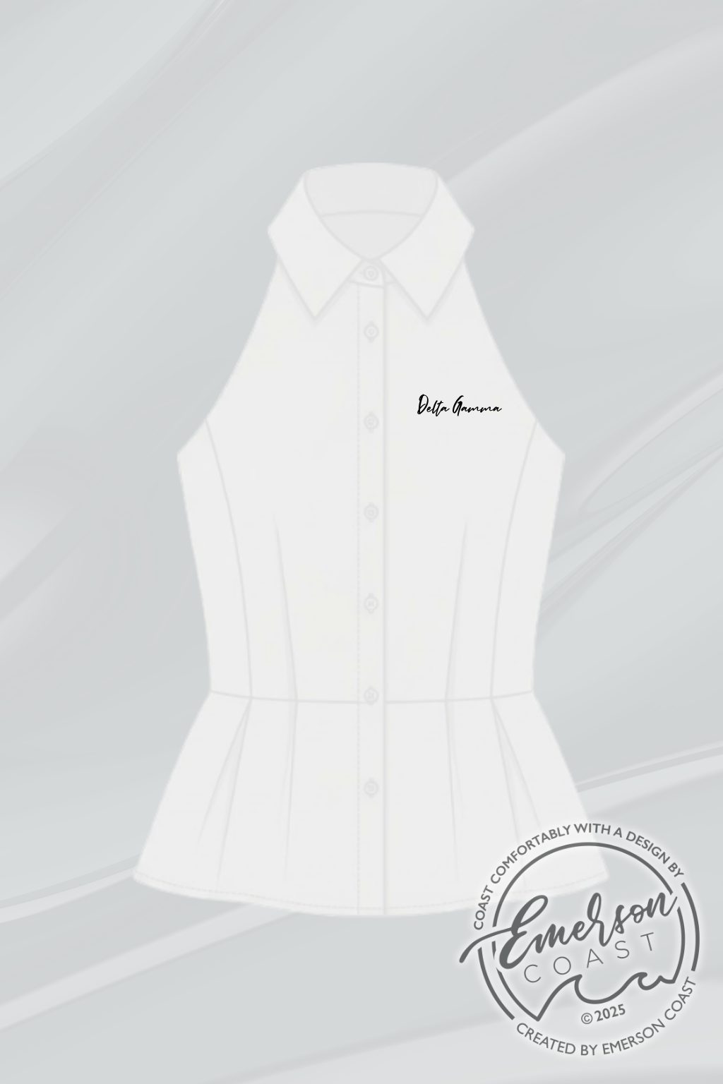 Delta Gamma Collared Button Down Tank