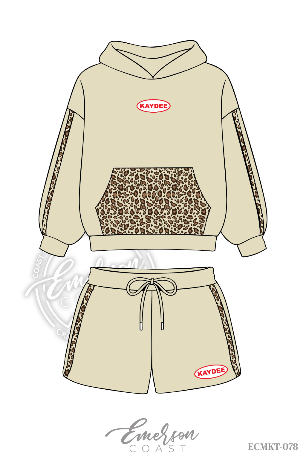 Kappa Delta Cheetah Print Hoodie/Shorts Set