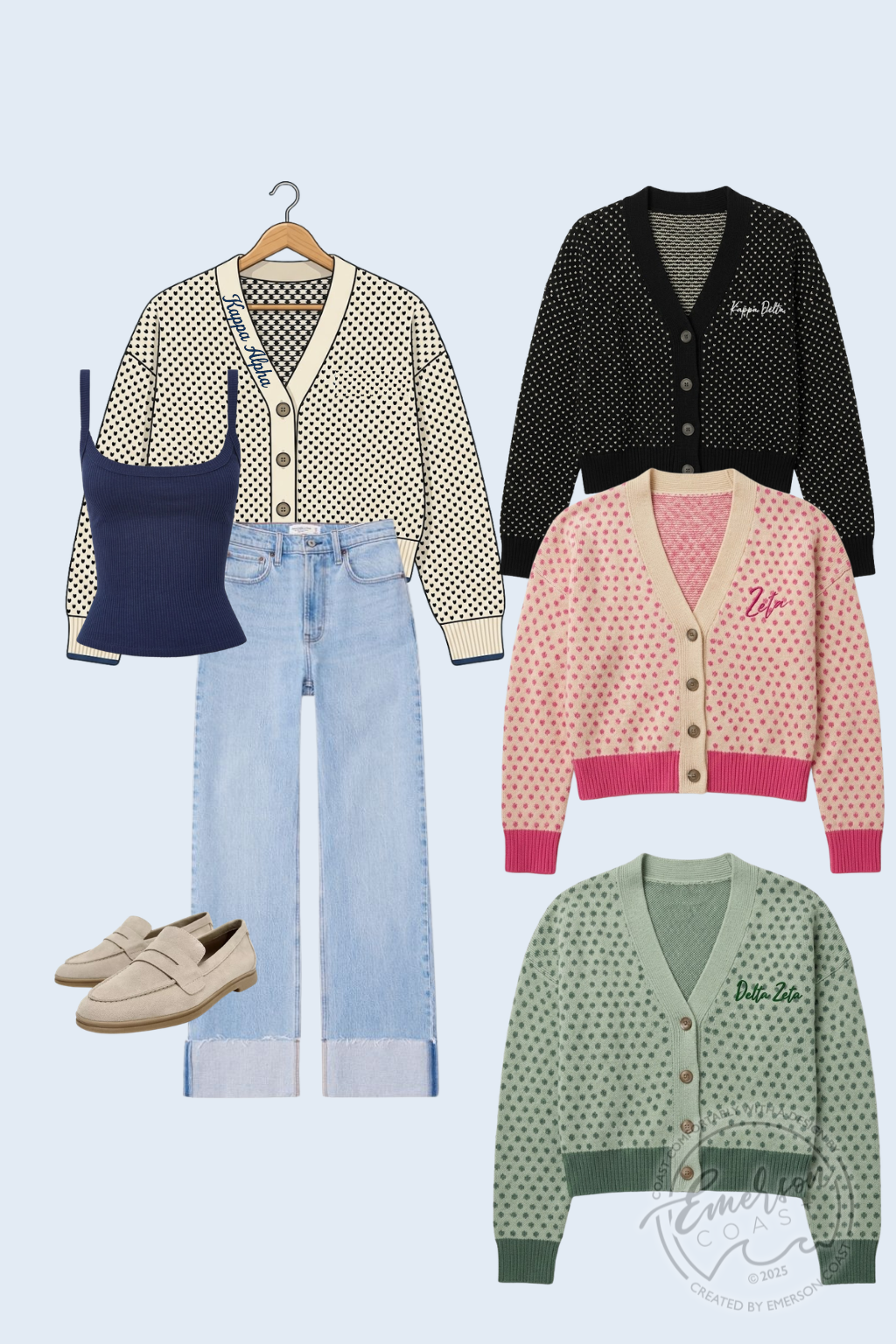 Emerson Coast Exclusive Polka Dot Cardigan