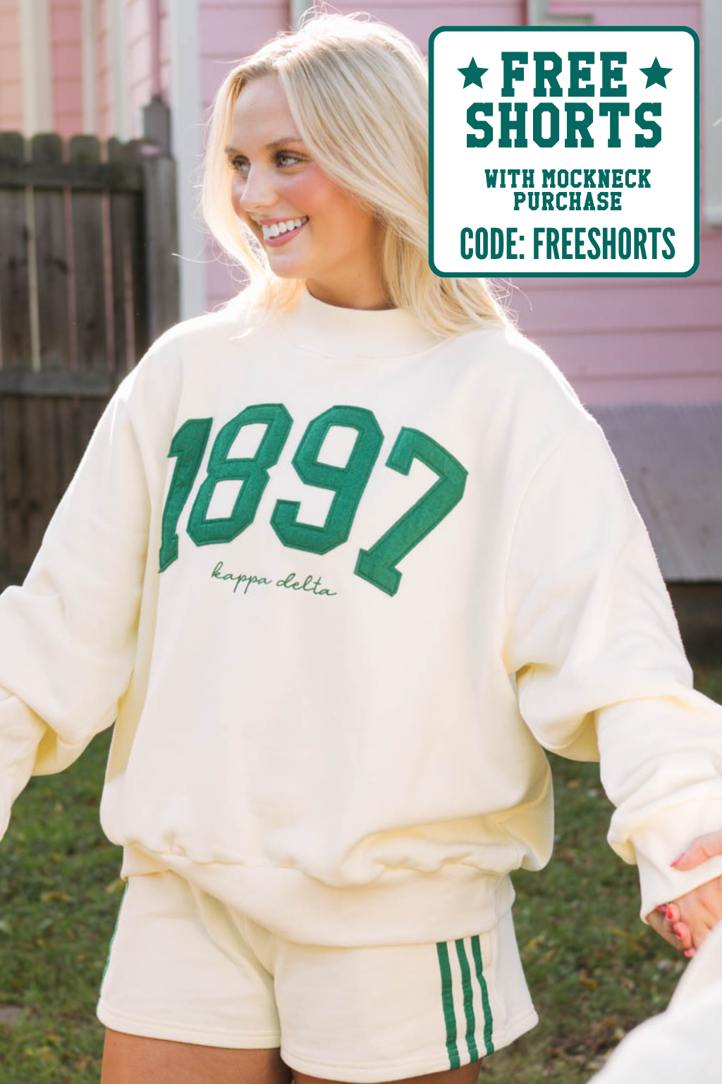 Kappa Delta Vintage Varsity Mockneck