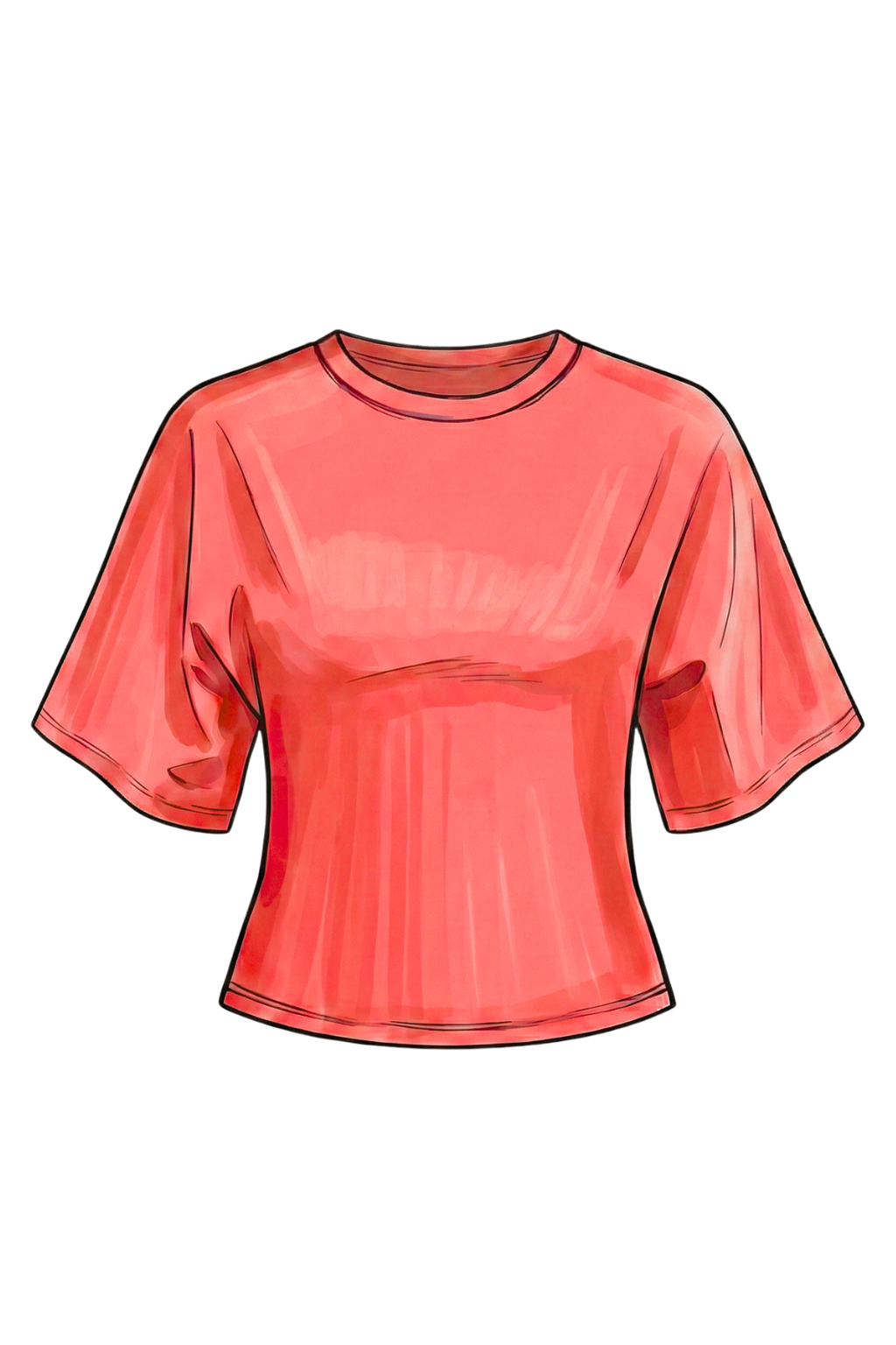 Emerson Coast Bell Sleeve Cinched Waist Tee