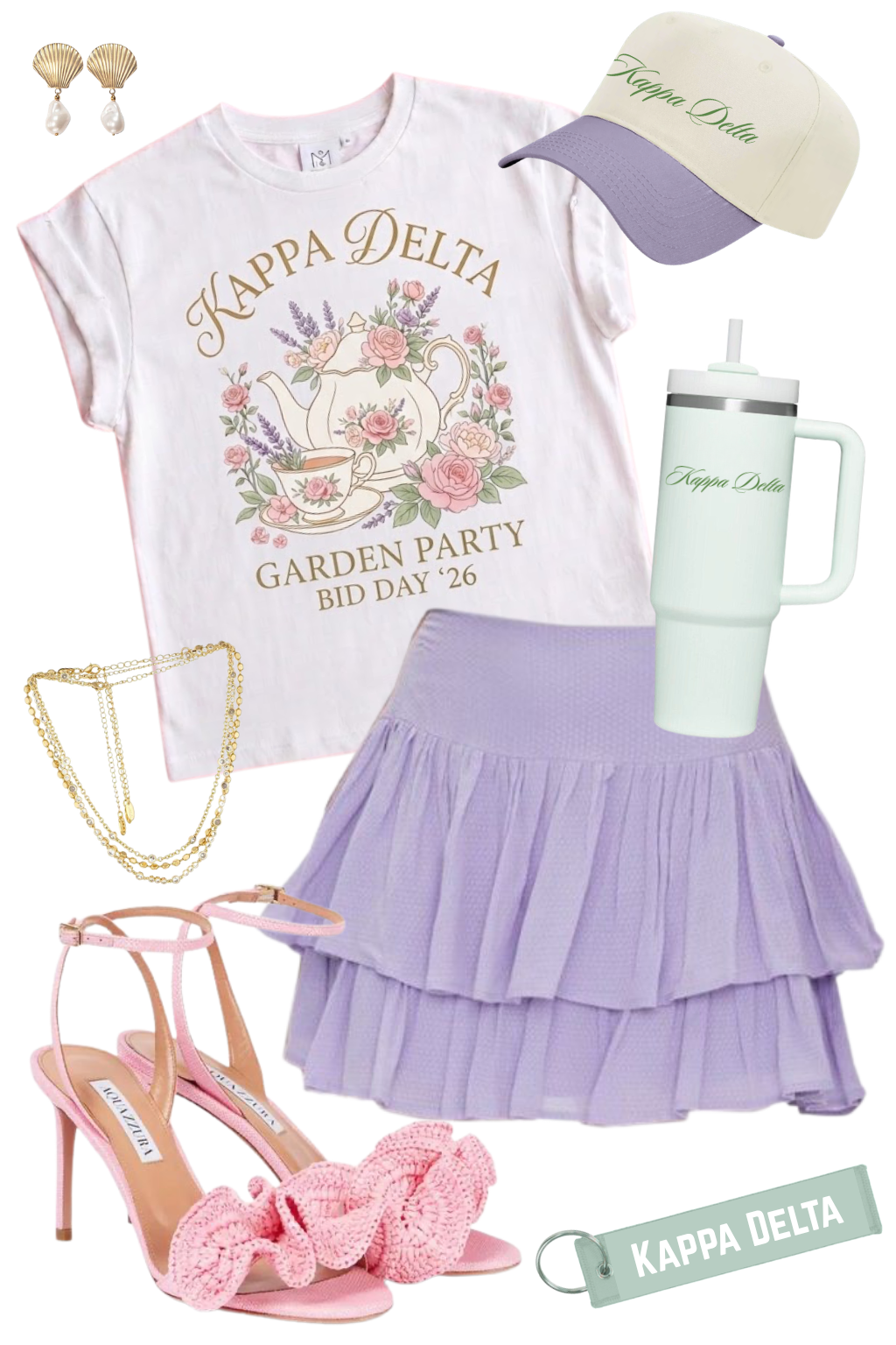 Kappa Delta Garden Party Rolled Cuff