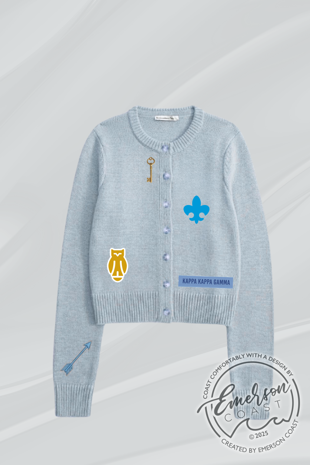 Kappa Embroidered Patch Cardigan
