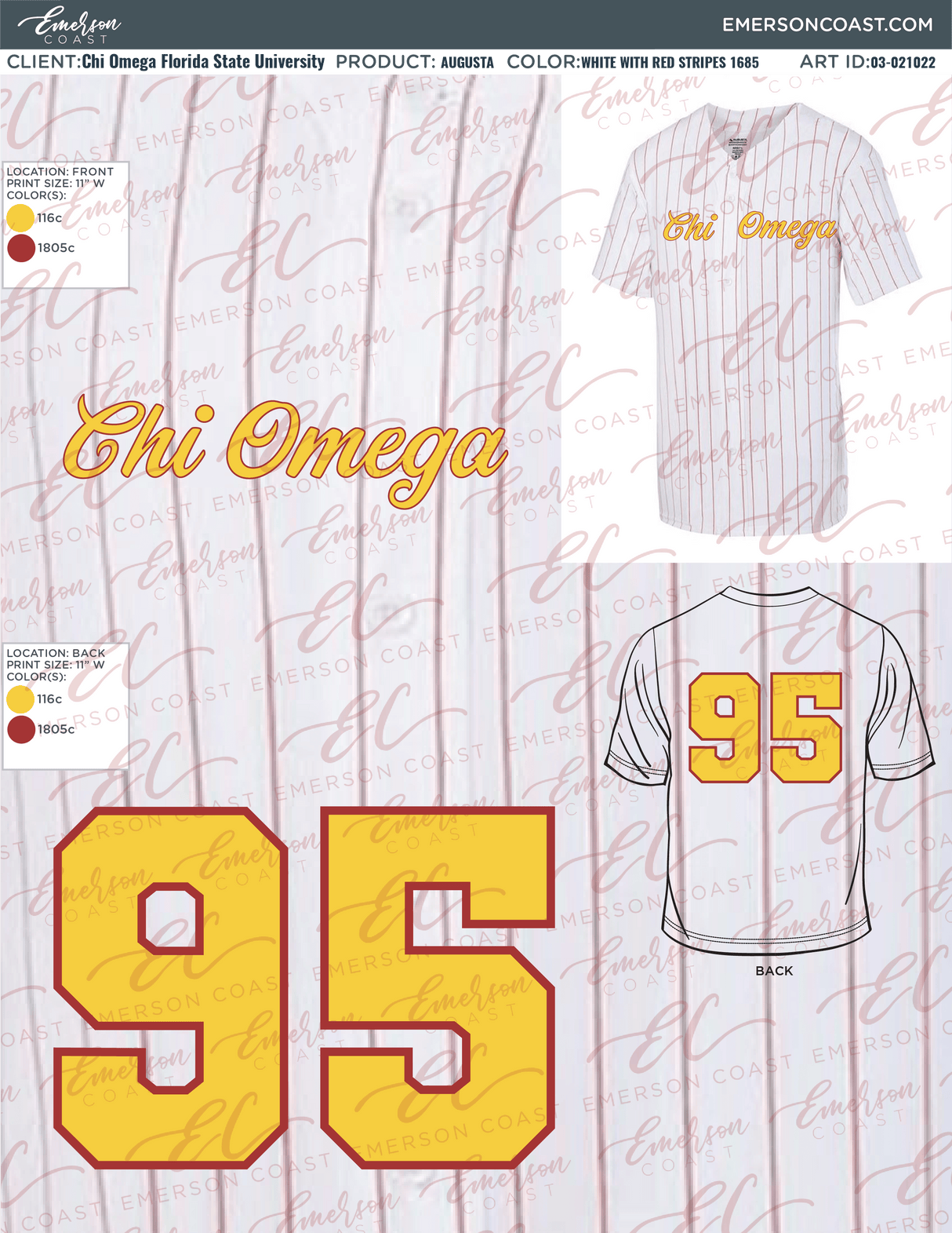 03-021022 Chi Omega Florida State University Jersey 2022-01
