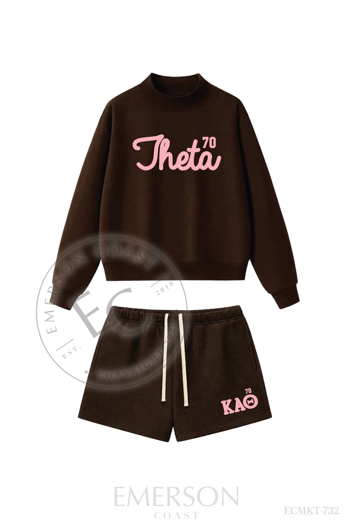 Kappa Alpha Theta Chocolate Mockneck Set