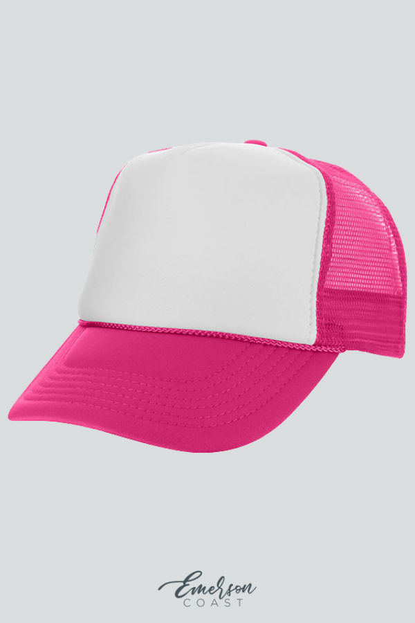 Two Tone Polyester Mesh Back Trucker Hat