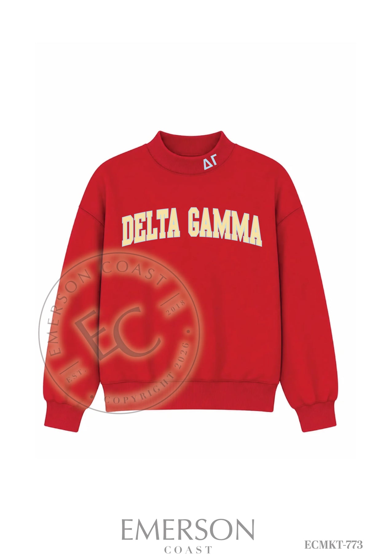 Delta Gamma Red PR Mockneck