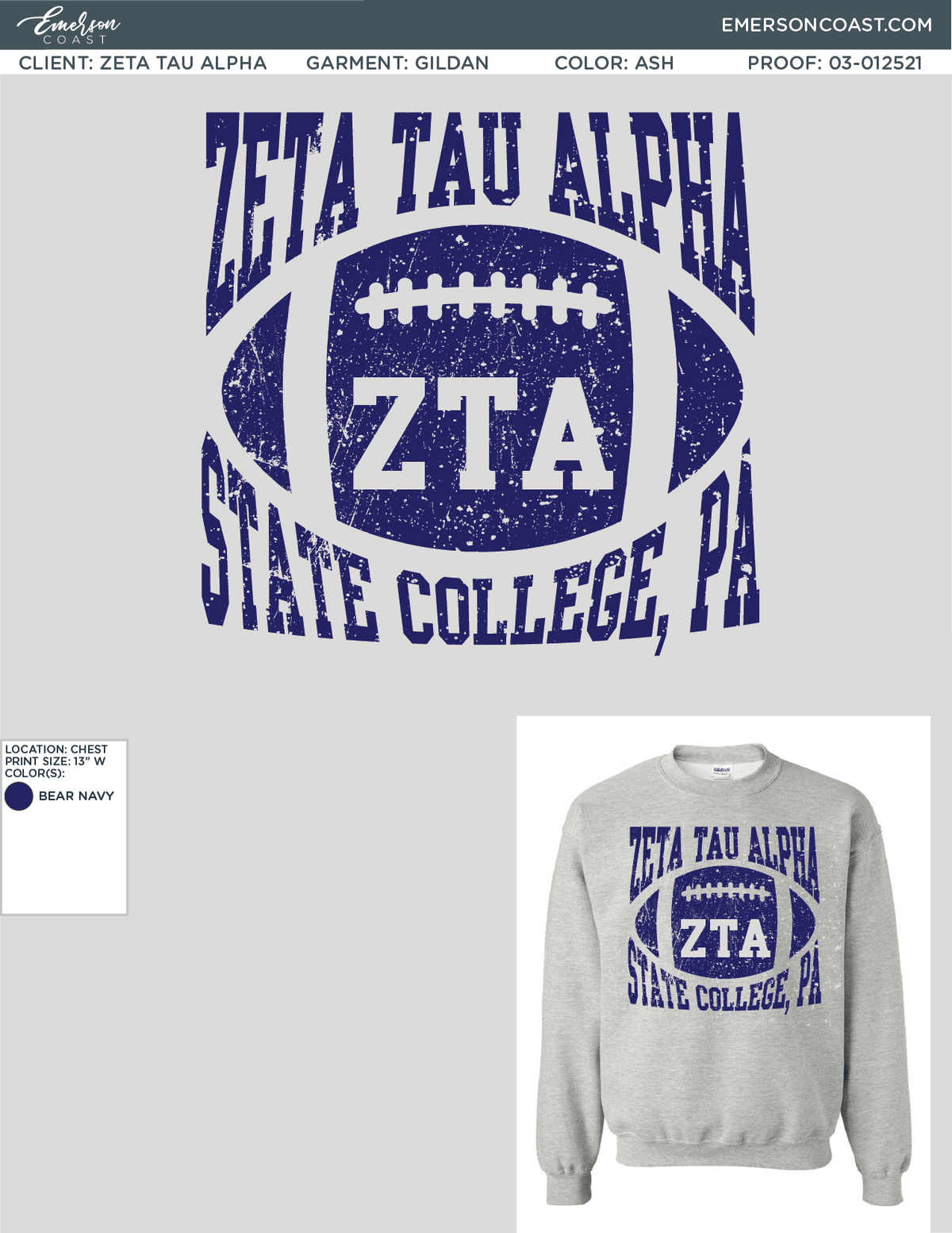 03-012521 Zeta Tau Alpha Pennsylvania State University Sweatshirt 2021-01