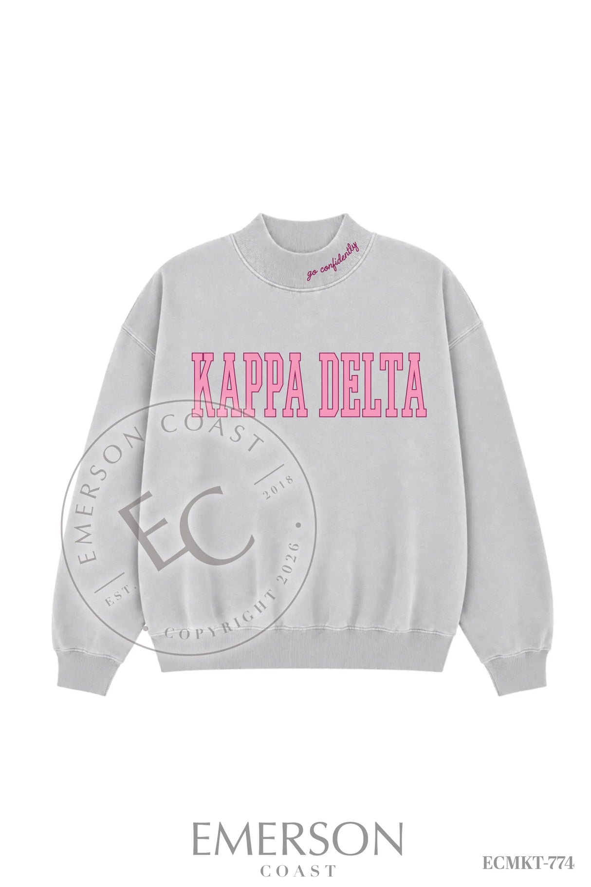 Kappa Delta PR Gray Reversible Mockneck