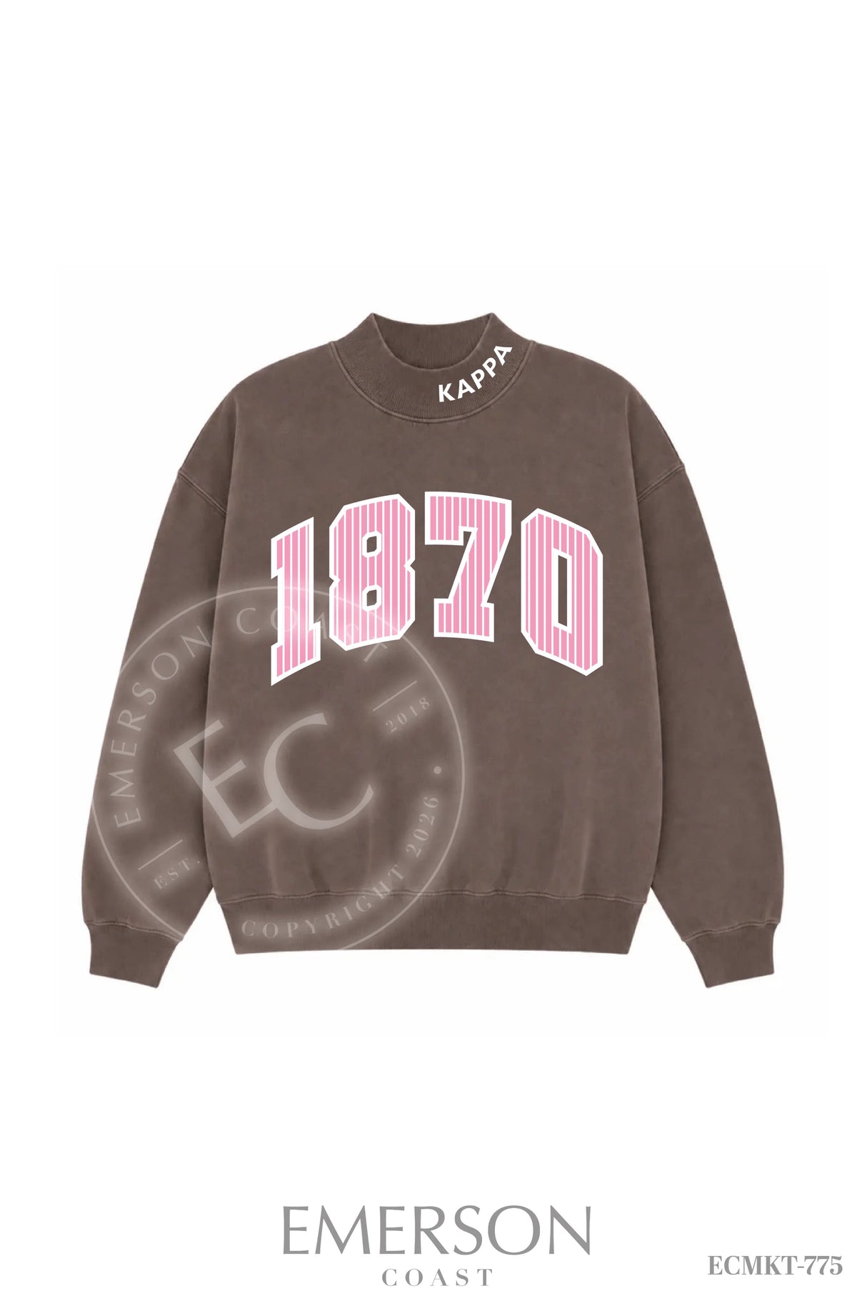 Kappa Kappa Gamma Chocolate Mockneck