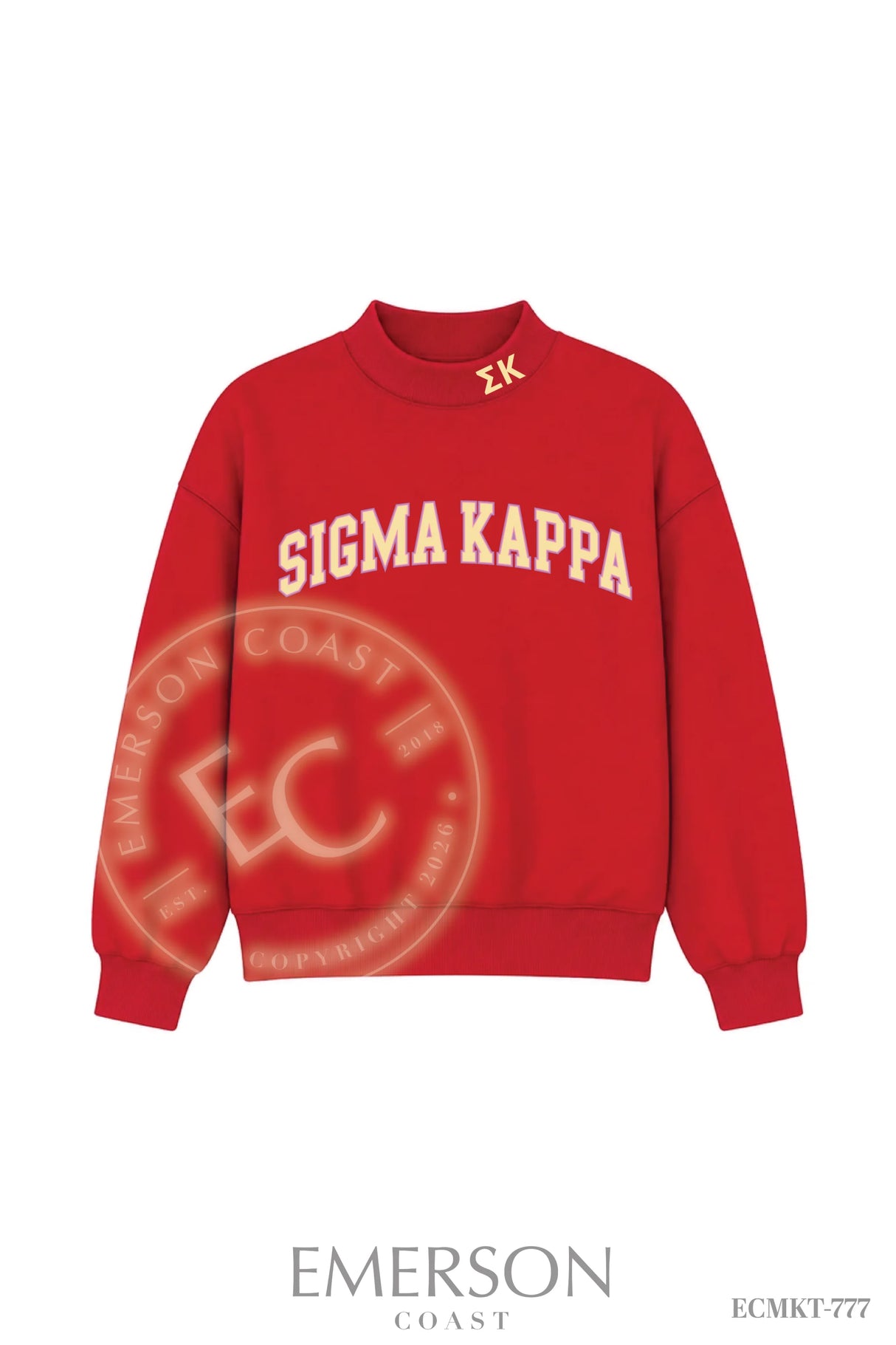 Sigma Kappa Red Mockneck