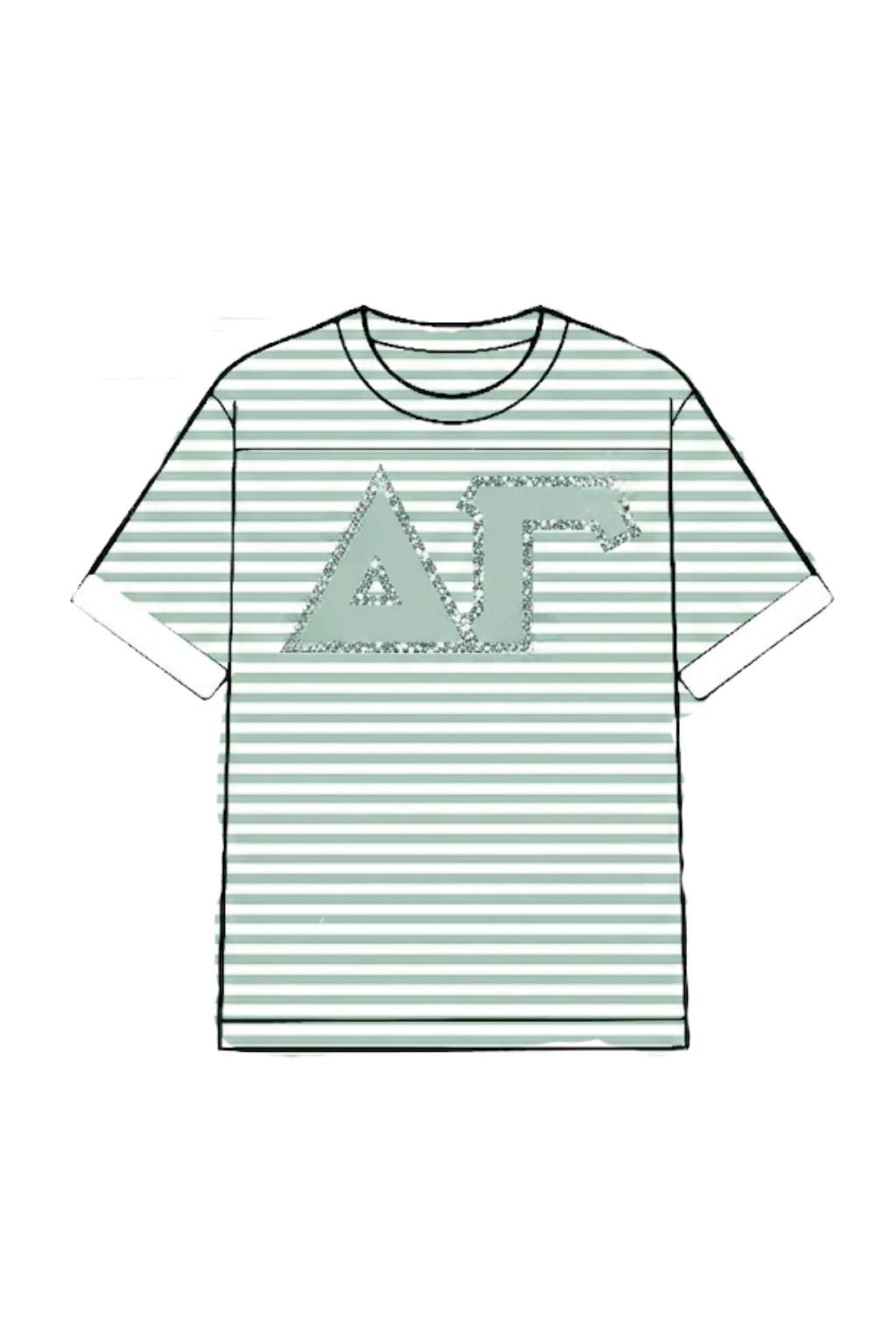 Delta Gamma Green Bid Day Greek Letter Jersey