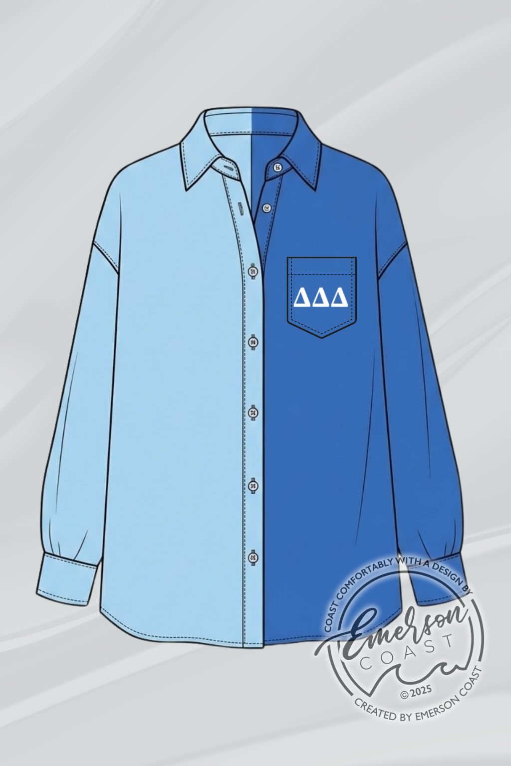 Sorority Color Block Button Down