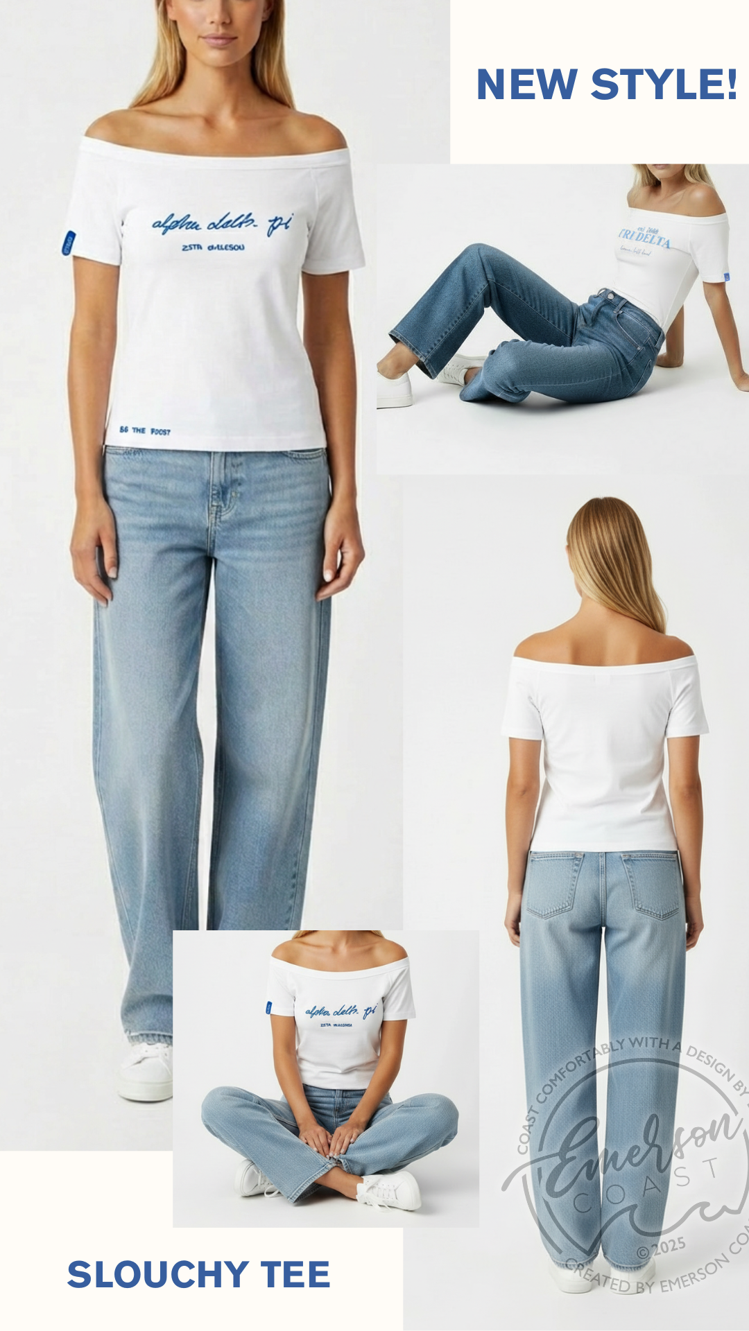 Emerson Coast Exclusive Slouchy Tee With Sleeve Tag