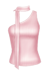 Emerson Coast One Shoulder Neck Scarf Tank