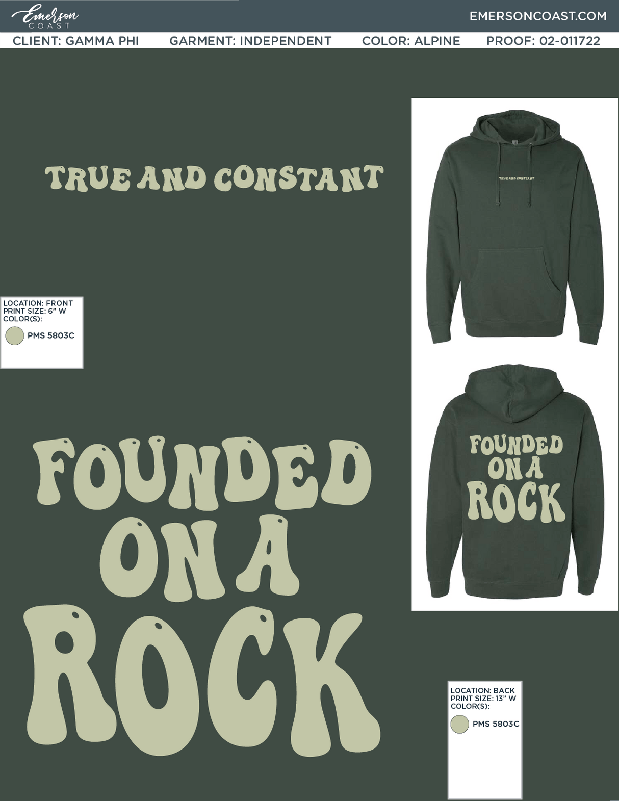 02-011722 Gamma Phi Beta University of Oregon Hoodie  2020-01