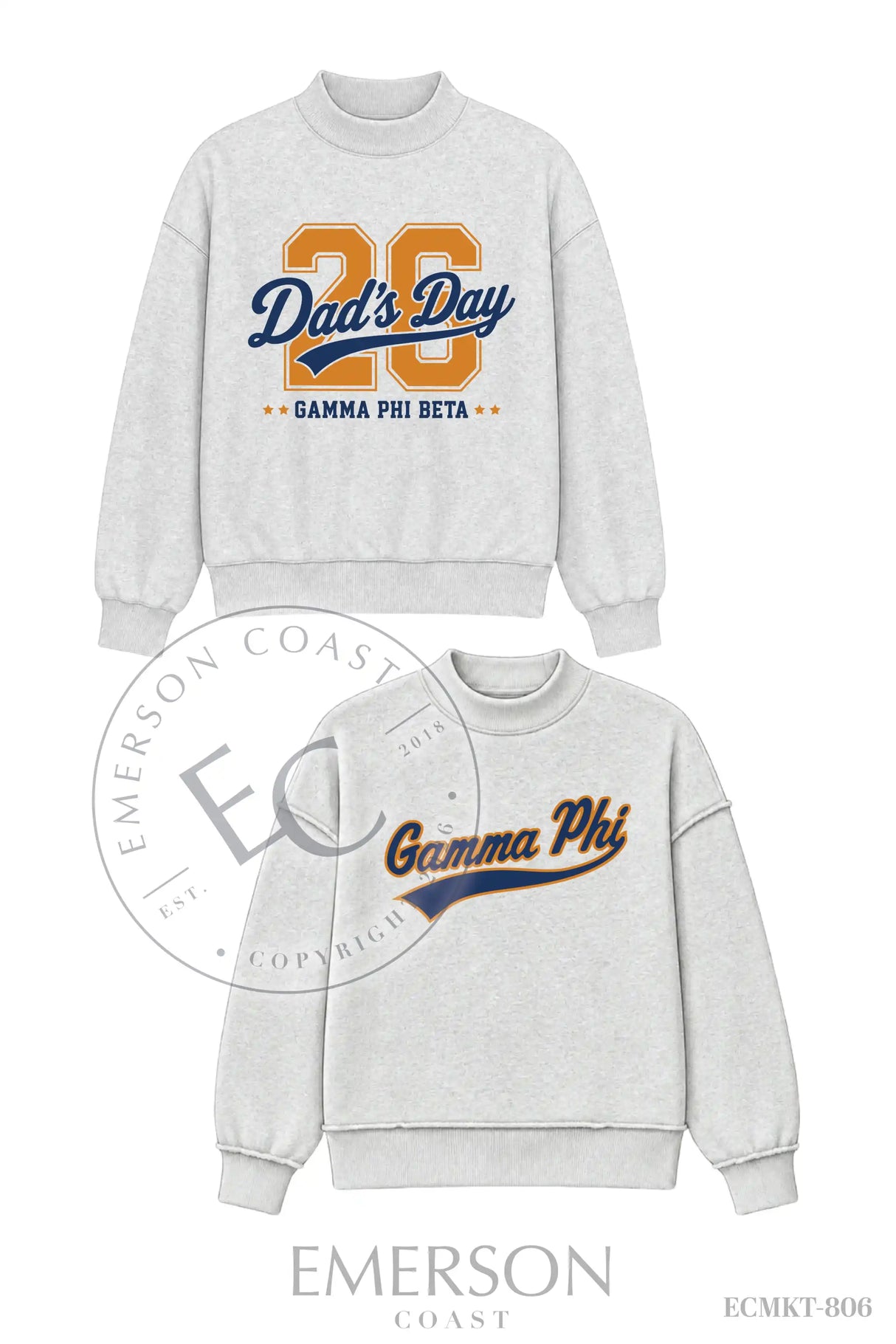 Gamma Phi Beta Dad's Day Reversible Mockneck