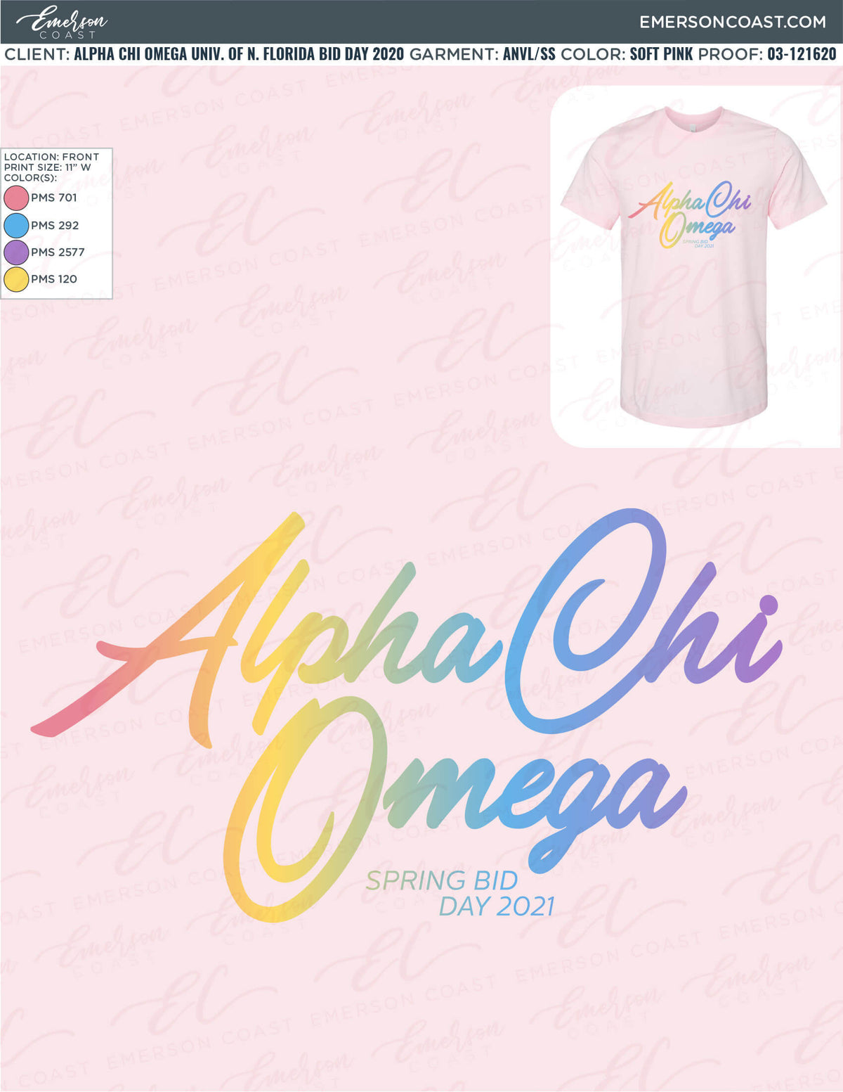 03-121620 Alpha Chi Omega University of North Florida Bid Day 2020 2