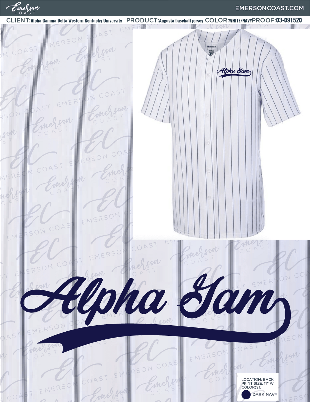 03-091520 Alpha Gamma Delta Western Kentucky University Jersey  2020-01