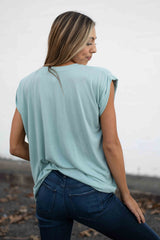 Bella Canvas Women's Flowy Rolled Cuff Muscle Tee
