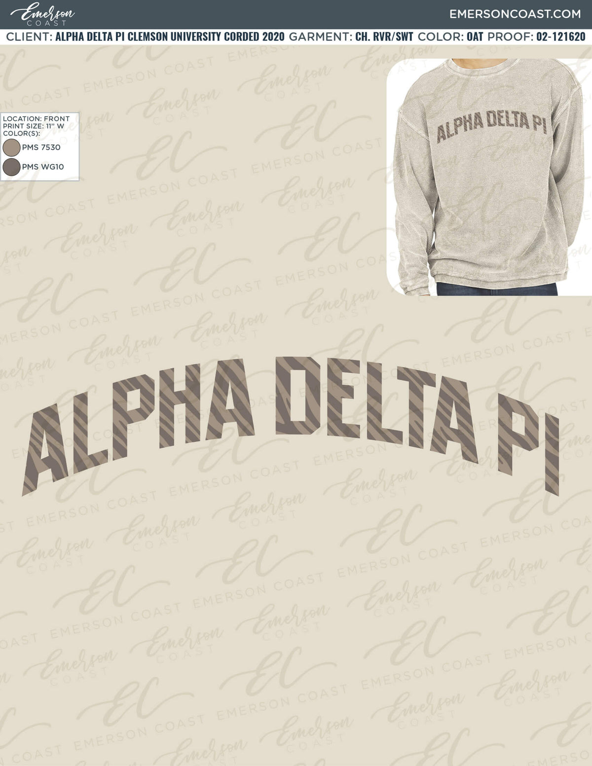 02-121620 Alpha Delta Pi Clemson University Corded 2020