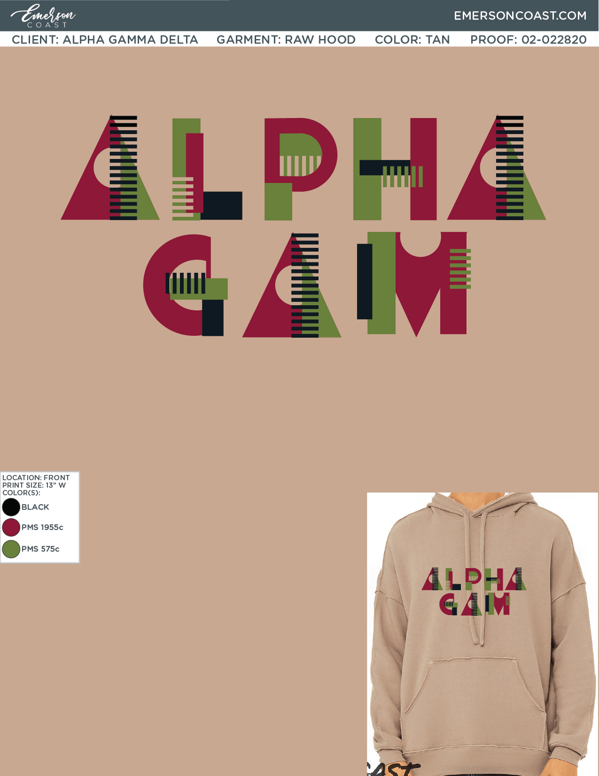 02-022820 Alpha Gamma Delta University of Tennessee at Chatanooga Sweatshirt 2020-01