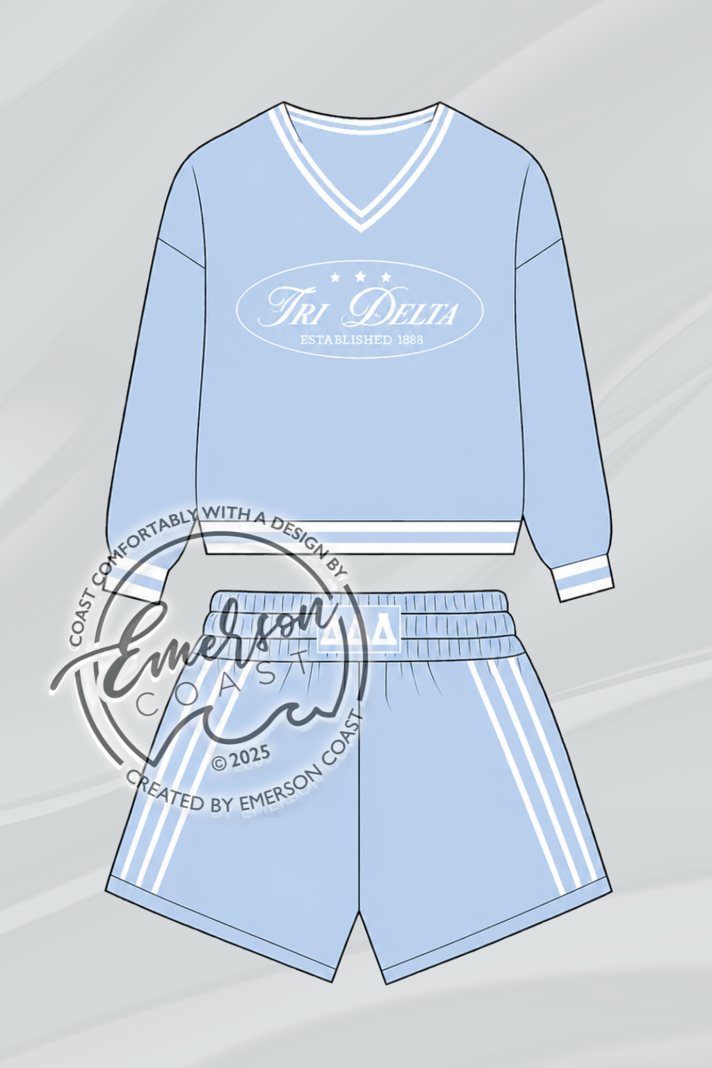 Tri Delta Light Blue Legacy Pullover Set