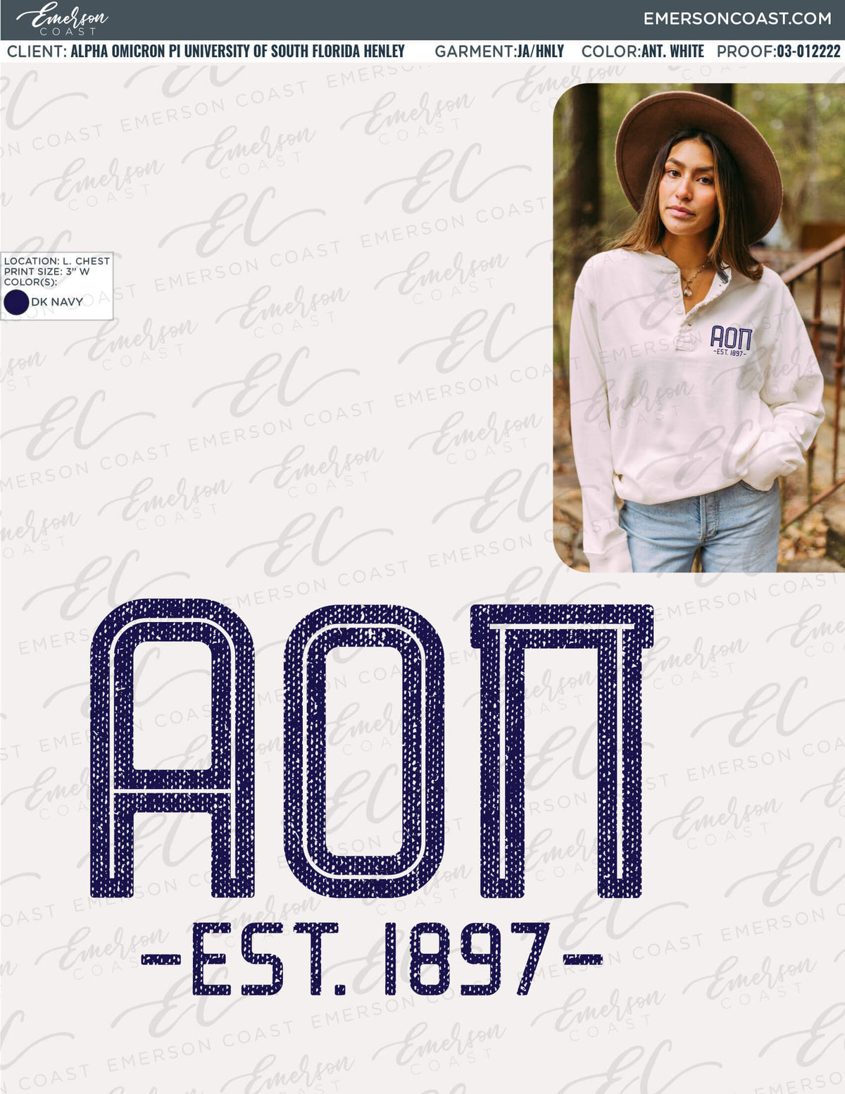 03-012222 Alpha Omicron Pi University of South Florida Henley
