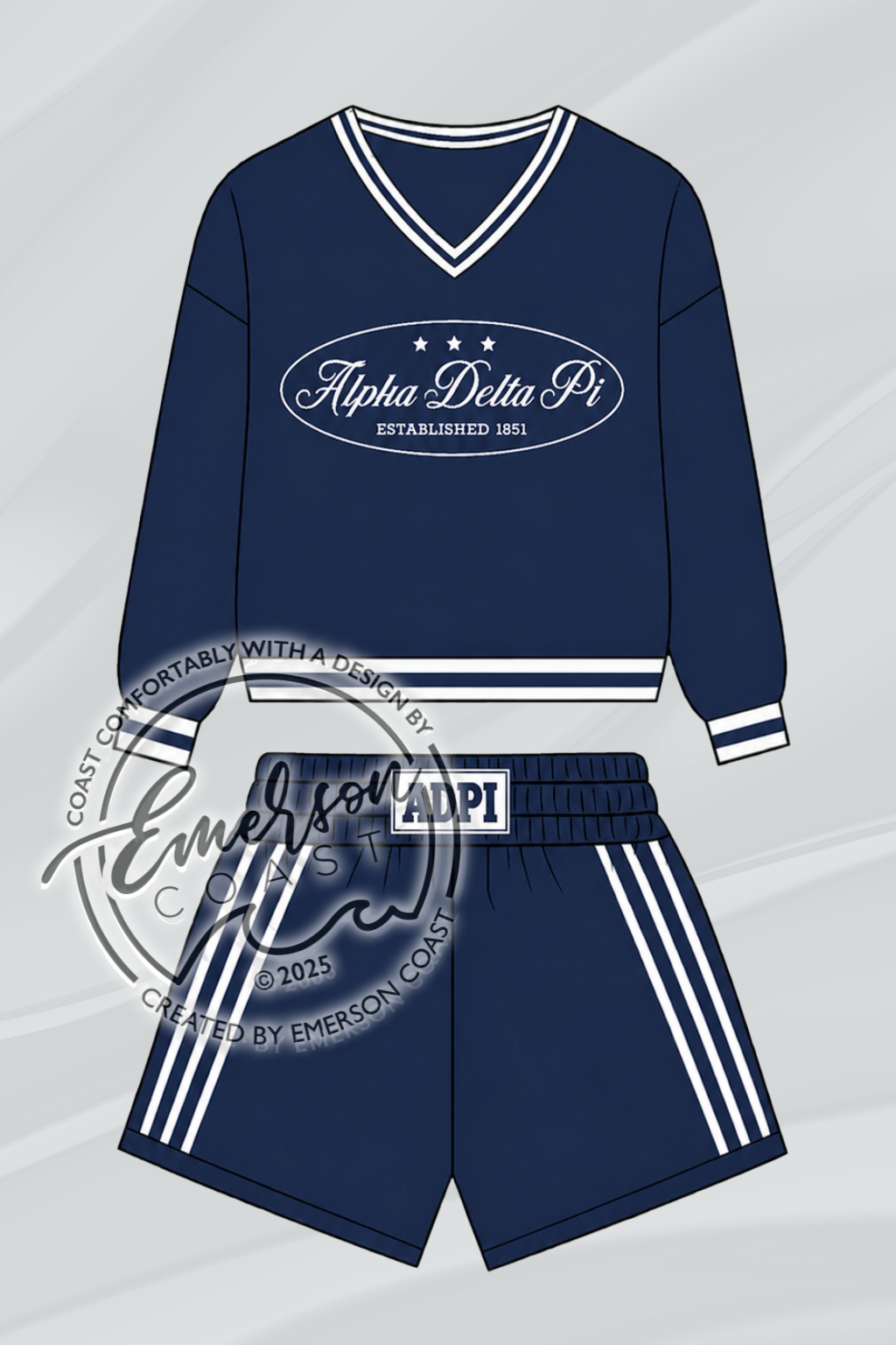 Alpha Delta Pi Navy Legacy Pullover Set