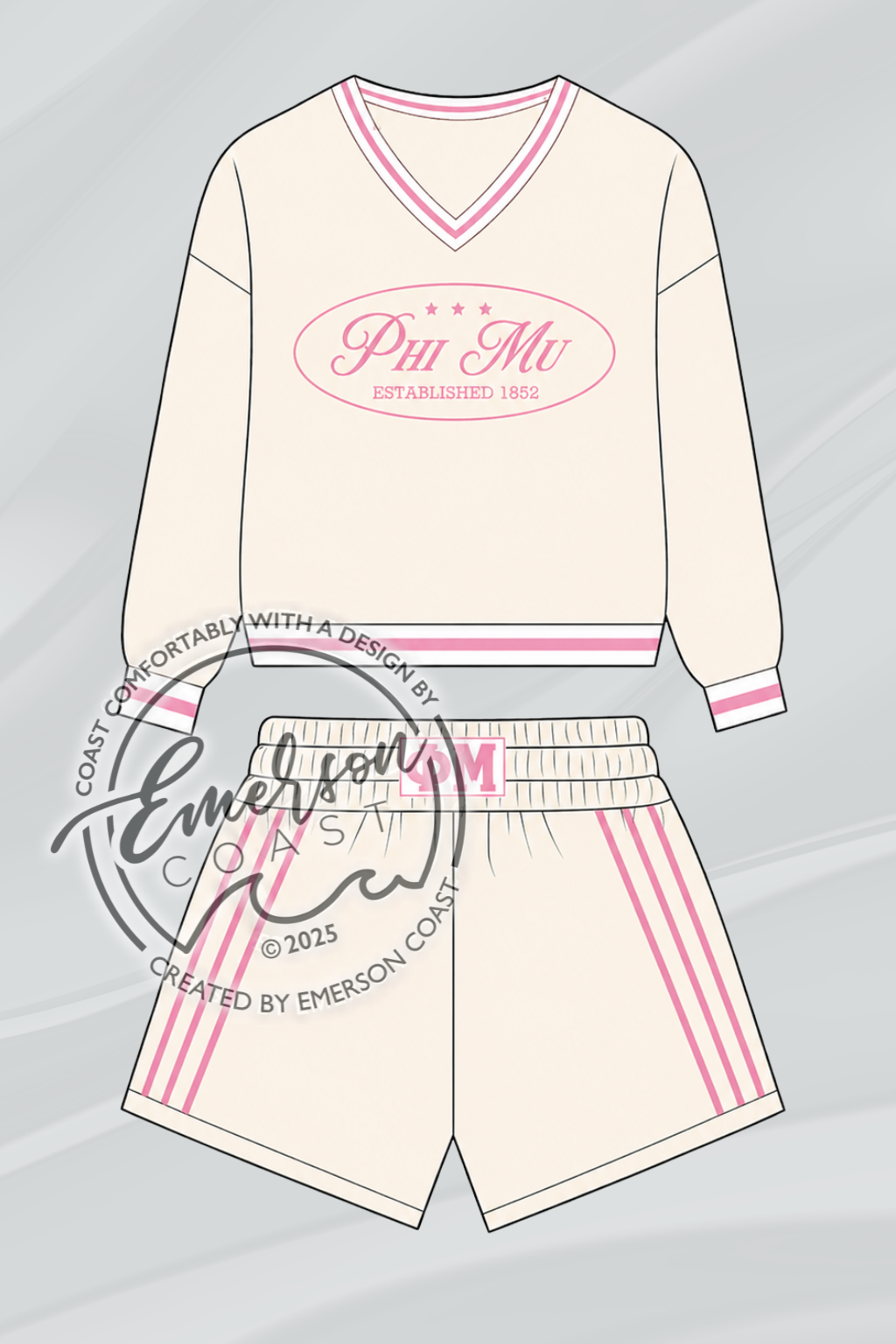 Phi Mu Cream Legacy Pullover Set
