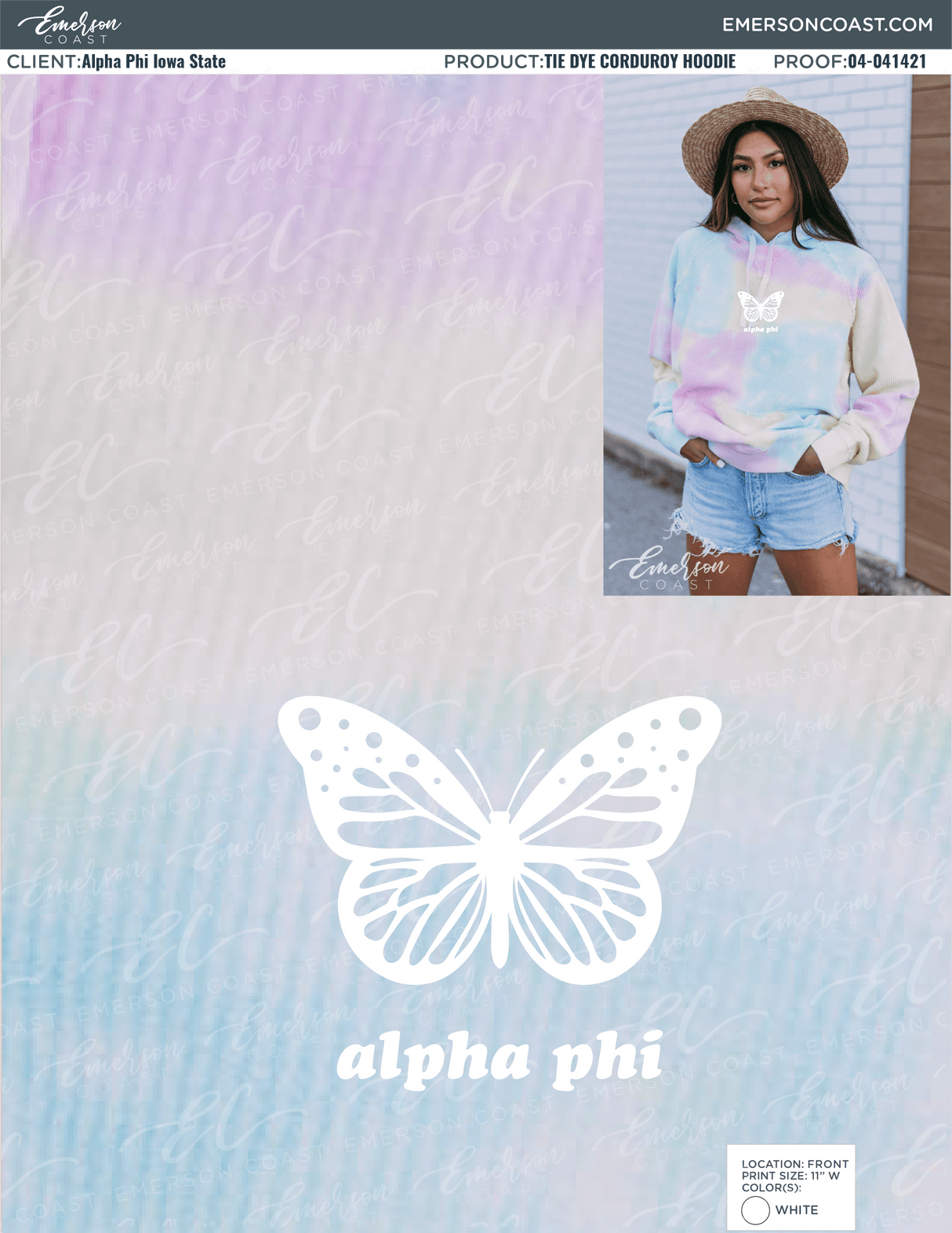 04-041421 Alpha Phi Iowa State University Tie Dye Cord 2021 ZME-01
