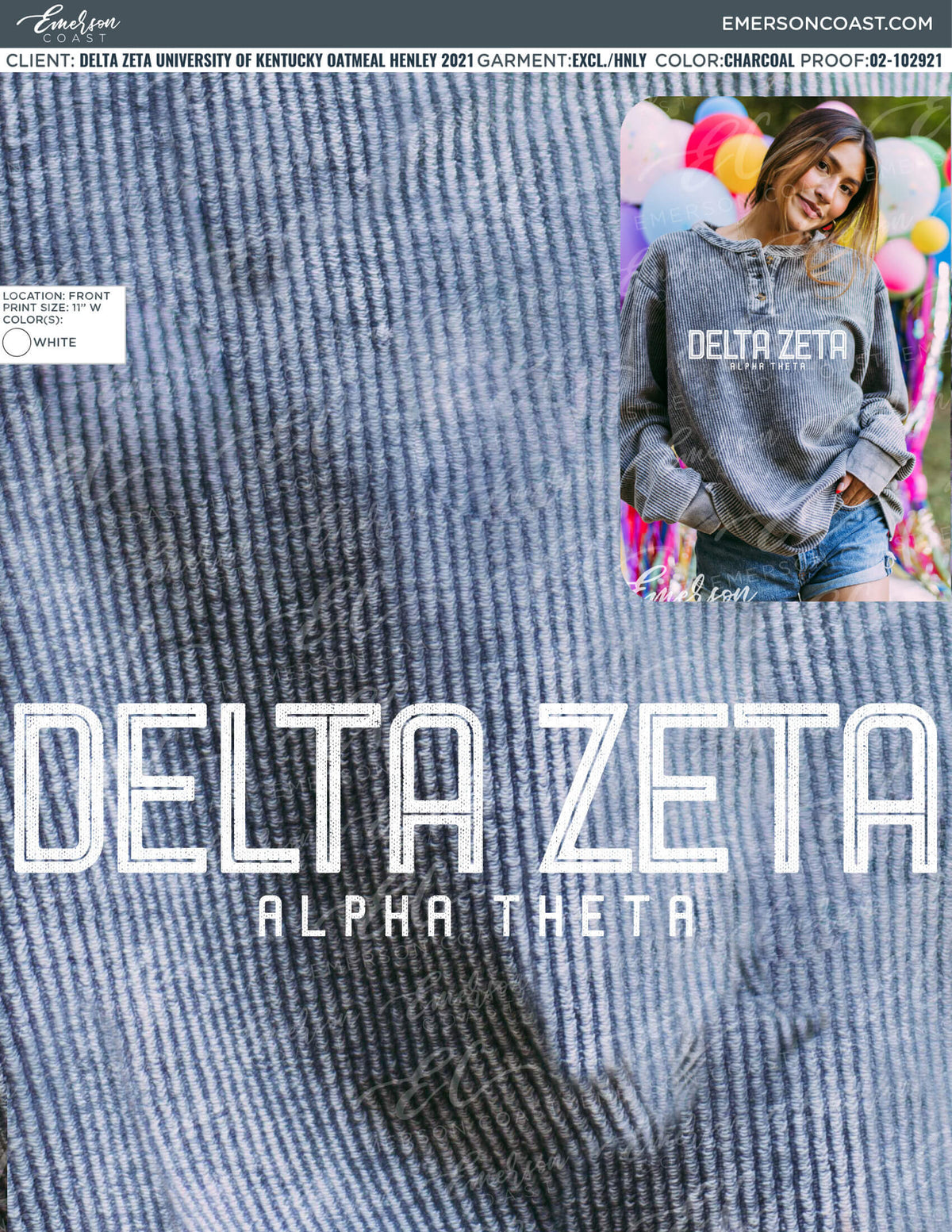 02-102921 Delta Zeta University of Kentucky Oatmeal Henley 2021