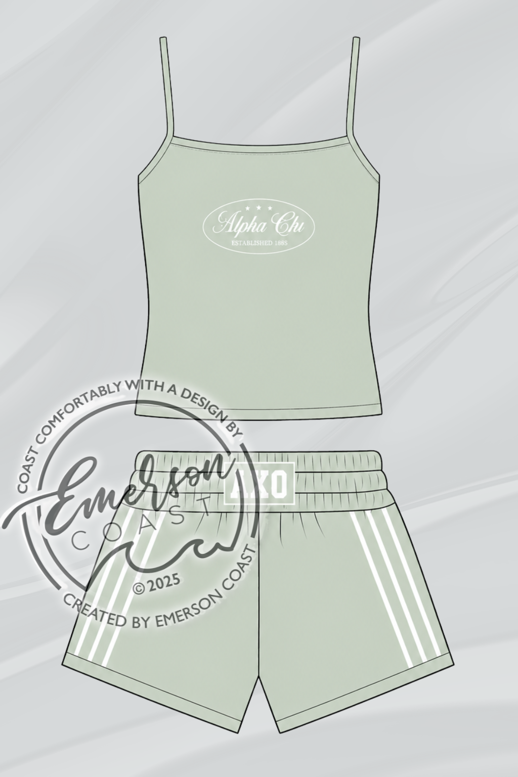 Alpha Chi Sage Green Legacy Tank Set