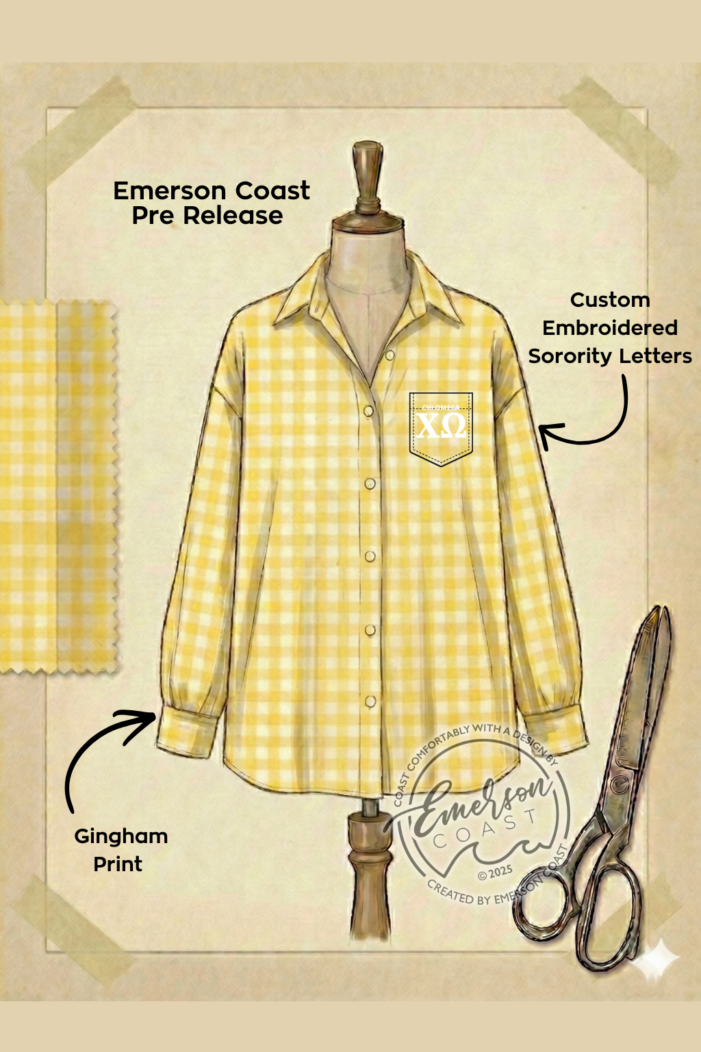 Pre-Release Style: Sorority Gingham Button Down