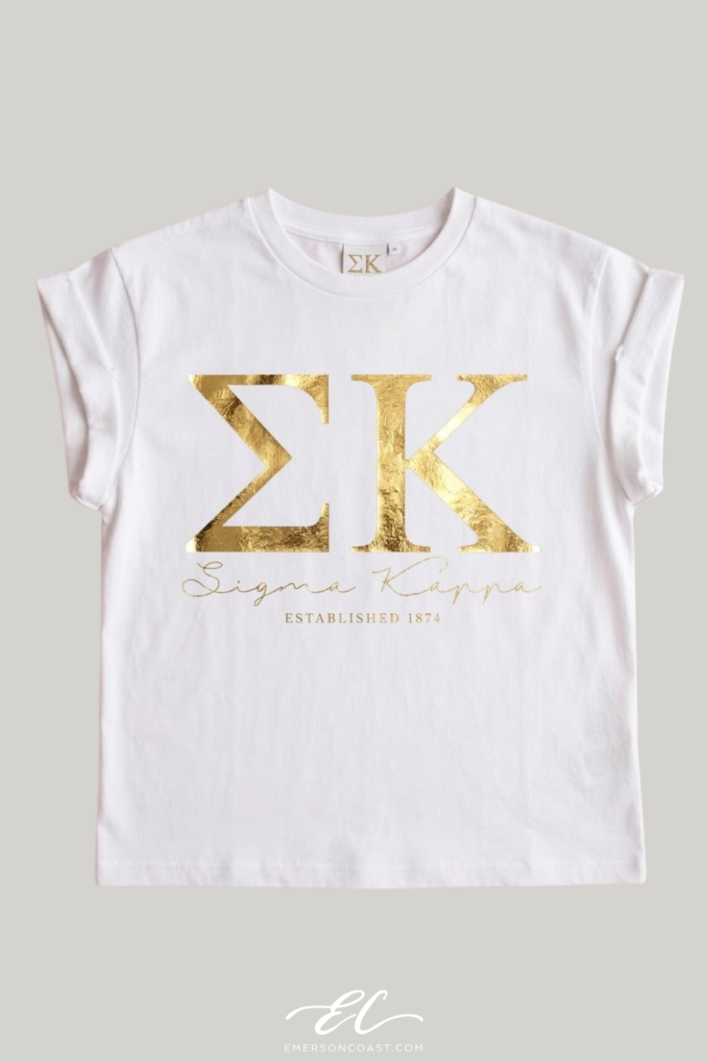 Sigma Kappa Gold Foil Rolled Cuff