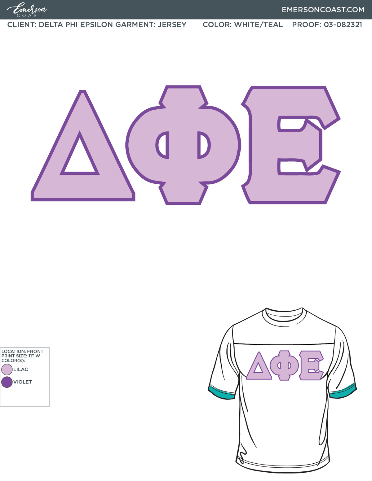 03-082321 Delta Phi Epsilon Kennesaw State University Letter Jerseys 2021-01