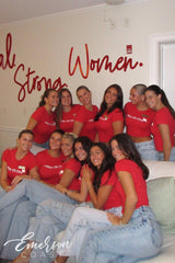 Alpha Chi Omega University of South Carolina Philanthropy Recruitment Red Baby Tee