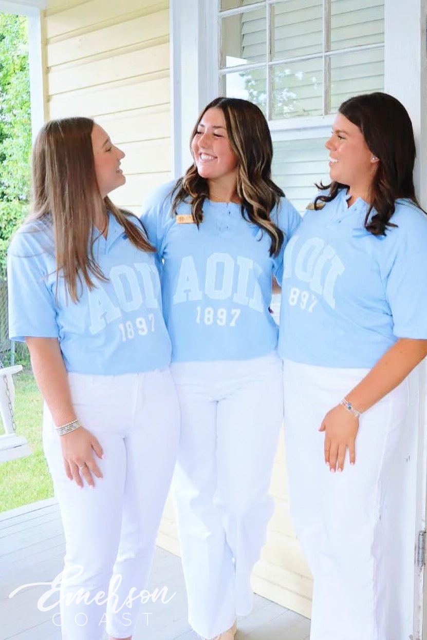 Alpha Omicron Pi Huntingdon College Light Blue Recruitment Henley