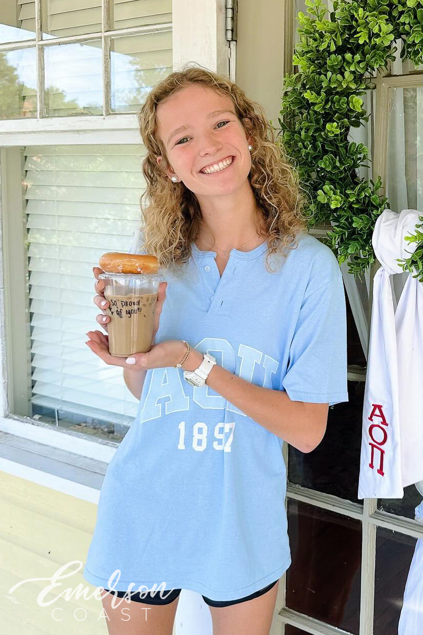 Alpha Omicron Pi Huntingdon College Light Blue Recruitment Henley