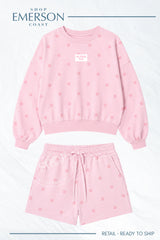 Alpha Chi Pink Polka Dot Patch Set