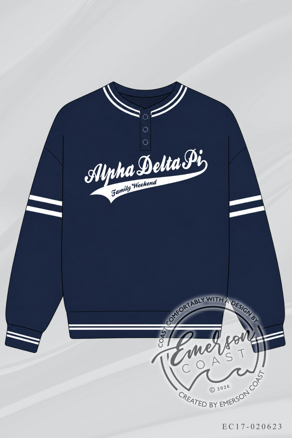 Alpha Delta Pi Navy Family Weekend Collegiate Henley