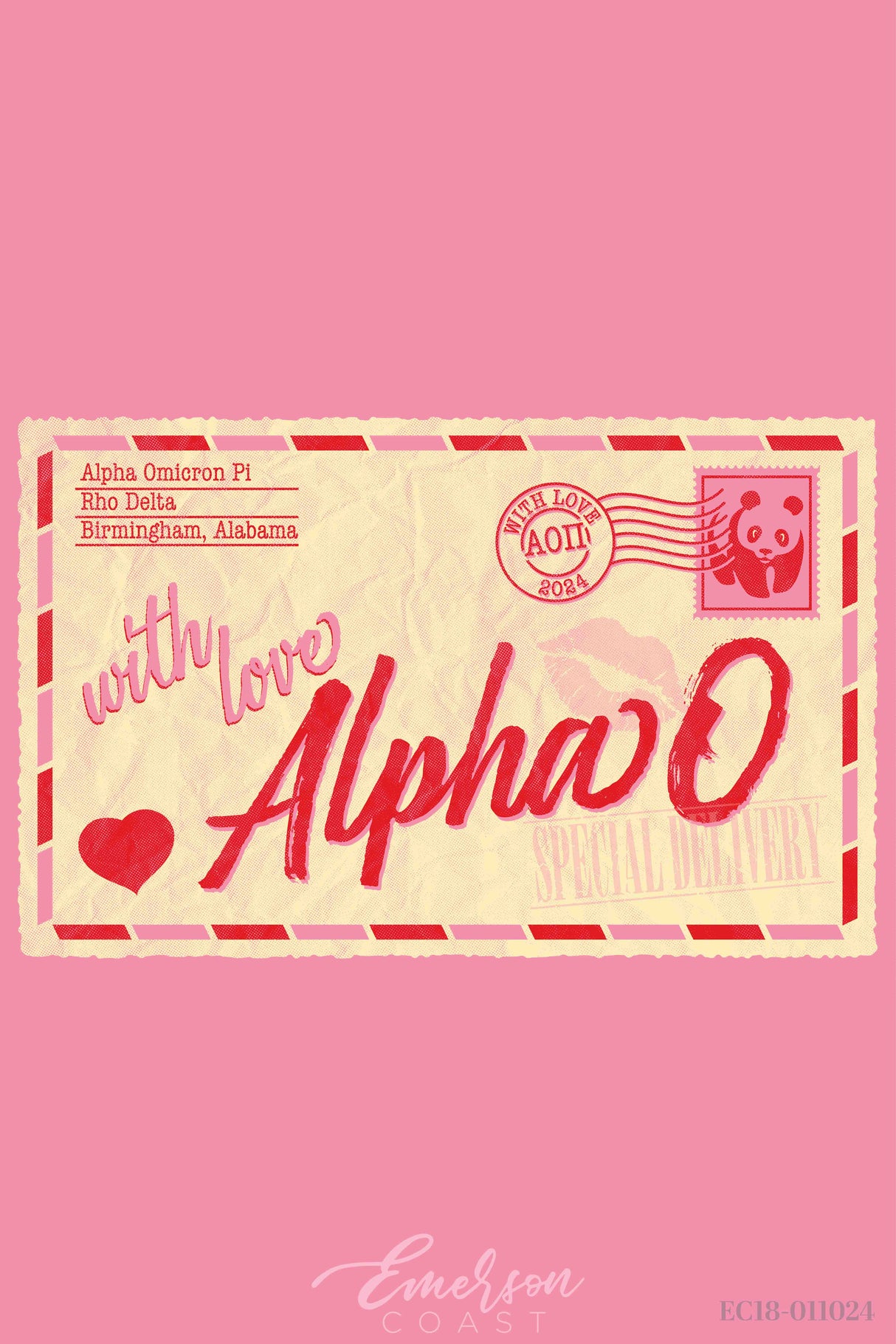 Alpha O Signed Sealed Delivered Valentines Tee