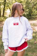 Alpha Phi Patch Ash Gray Campus Mockneck