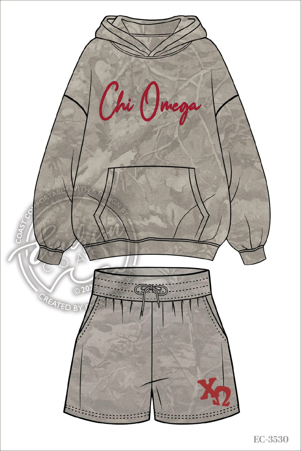 Chi Omega Camo Matching Set