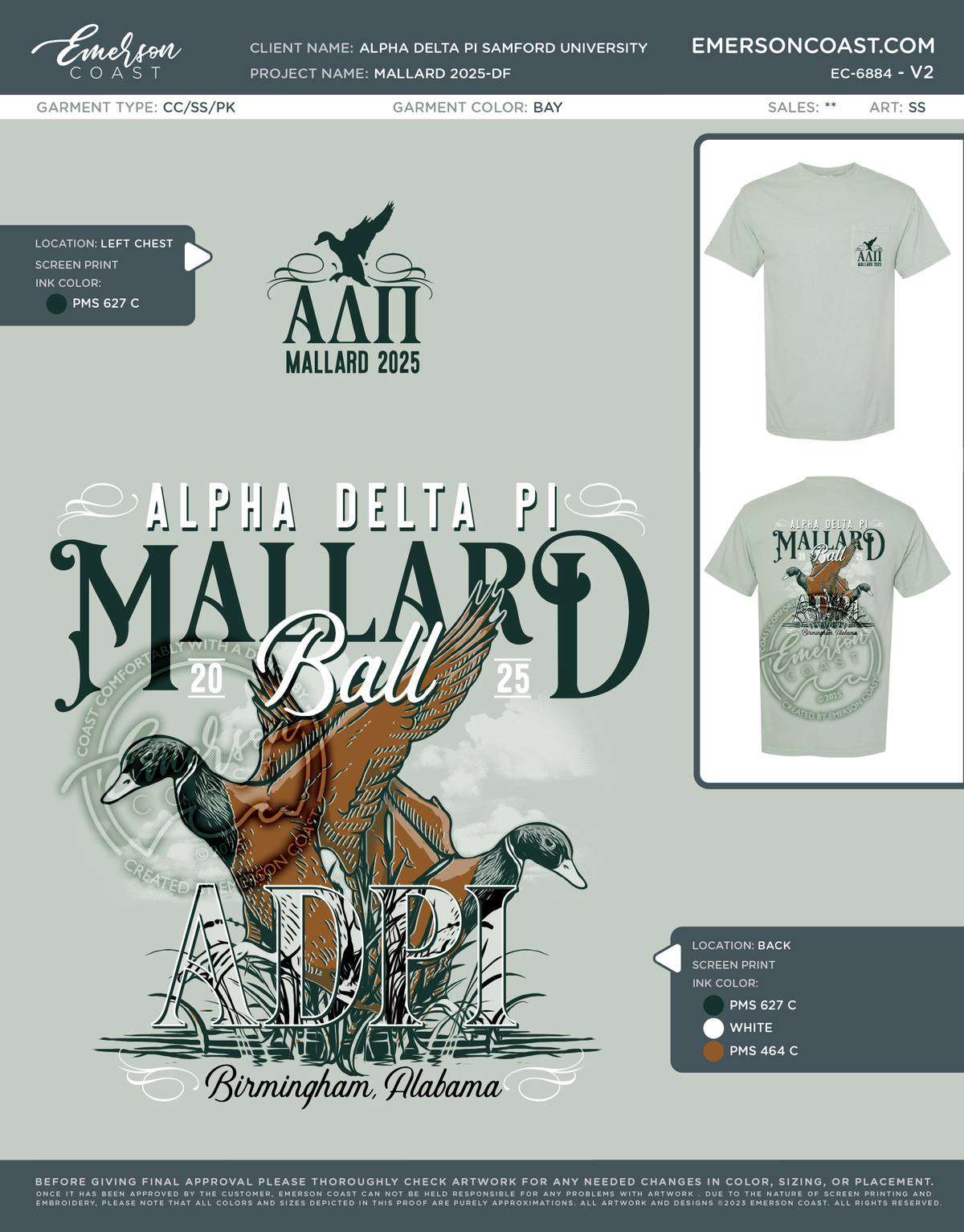 EC-6884 Alpha Delta Pi Samford University Mallard 2025-DF